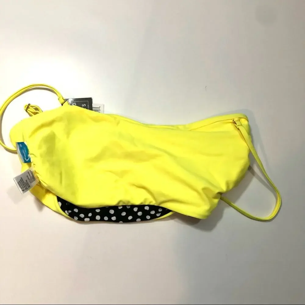 California Waves reversible bandeau swim top Lg